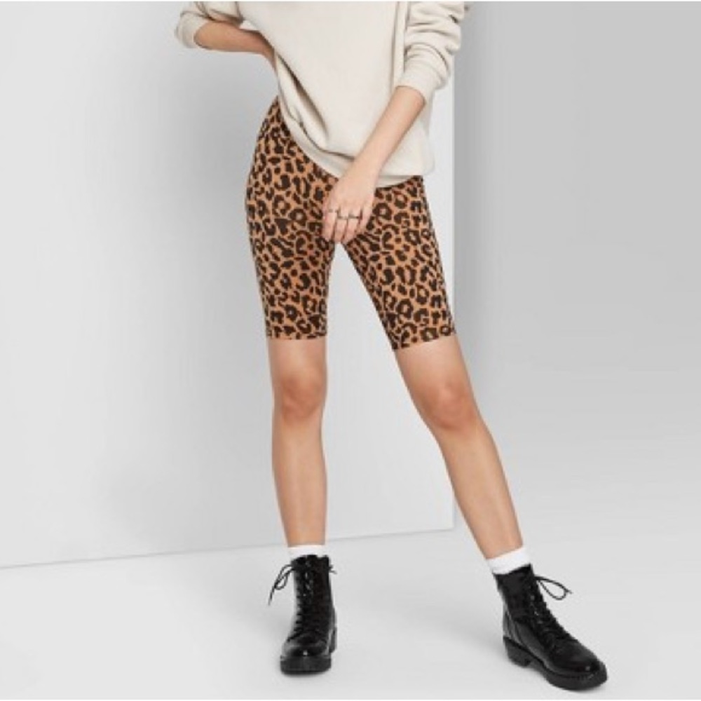 WILD FABLE CHEETAH BIKE SHORTS